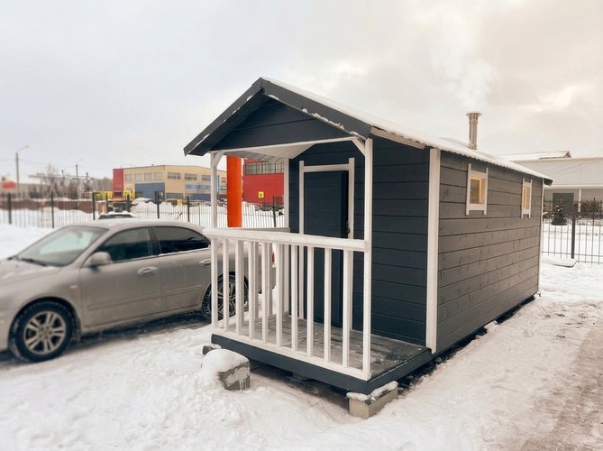 Баня 2×4 с верандой 2×1 — фото 1